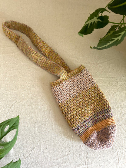 Meadow Plant Dyed Crochet Bottle Holder