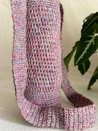 Plum Plant Dyed Crochet Bottle Holder