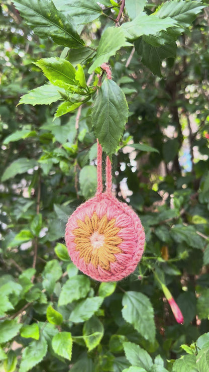 Sunburst Charm & Ornament - Pink