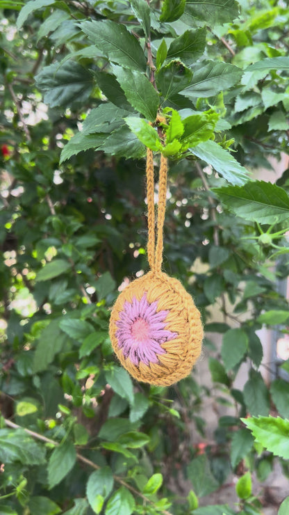 Sunburst Charm & Ornament - Yellow