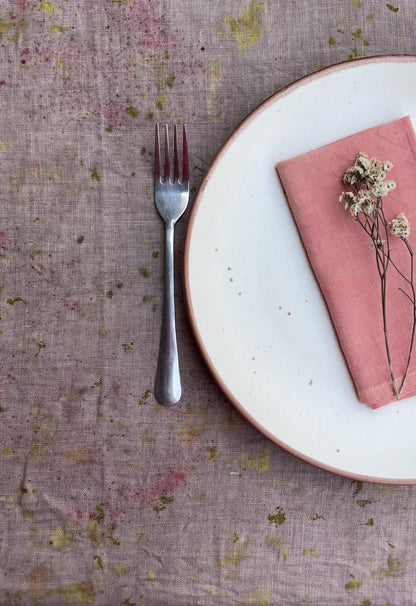 Linen Table Cloth - Bundle Dyed (2 seater)