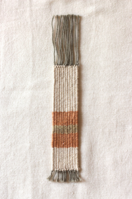 Handwoven Bookmark - Cutch & Henna