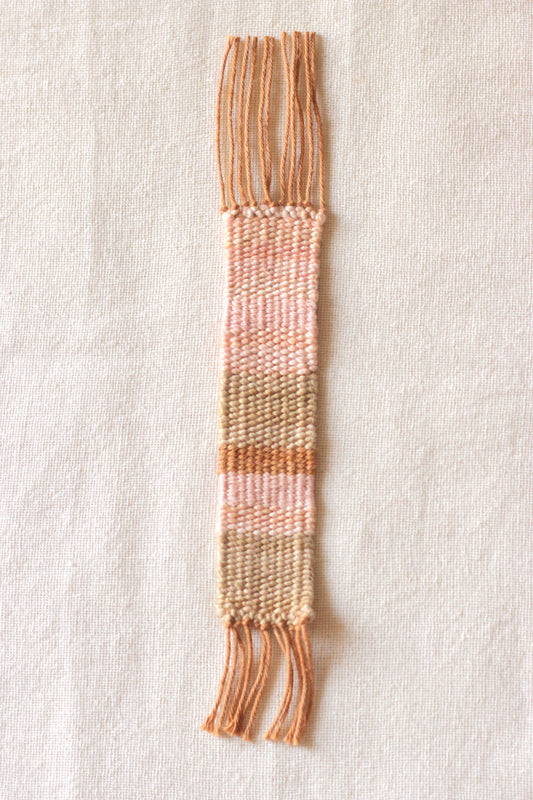 Handwoven Bookmark - Indian Madder & Cutch