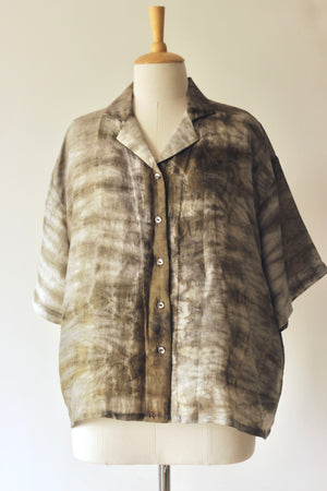 Olive Mulberry Silk Shirt