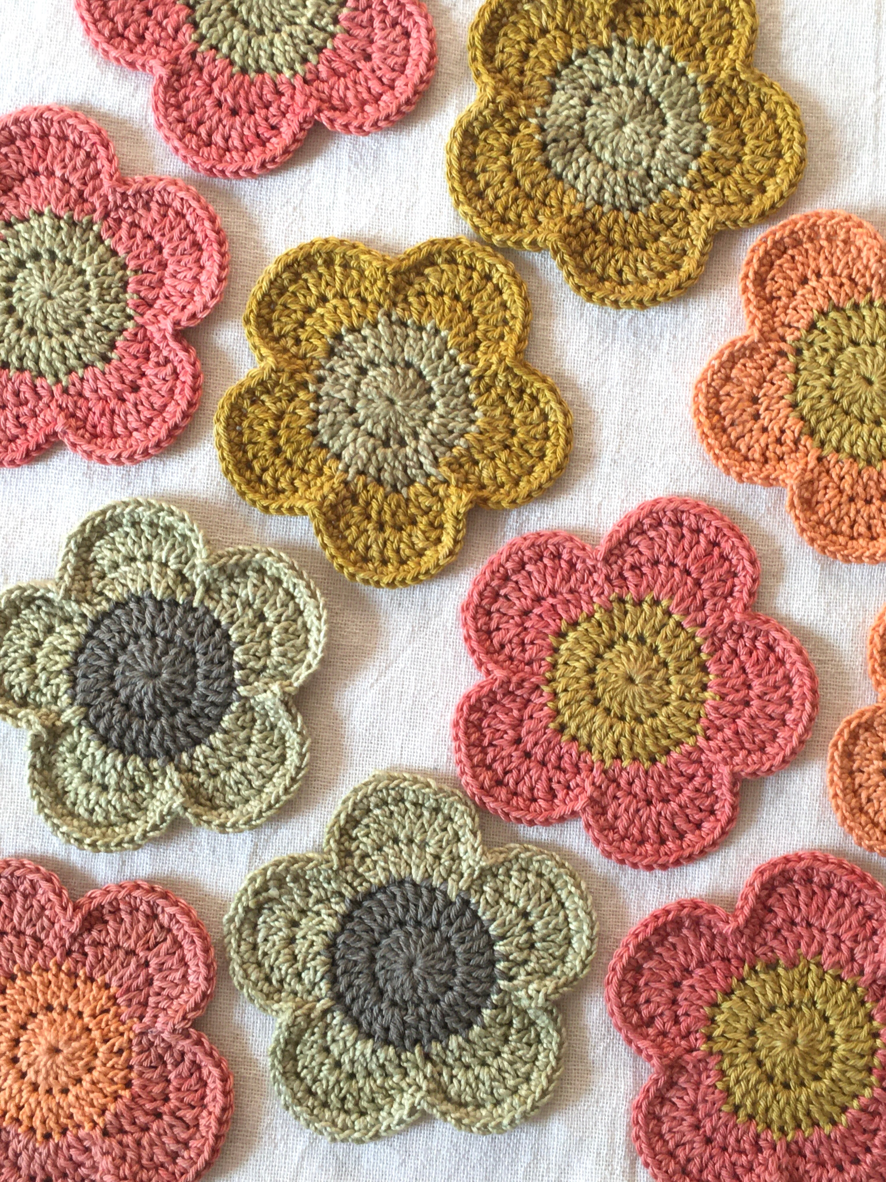 Crochet Flower Coasters (Set of 2)