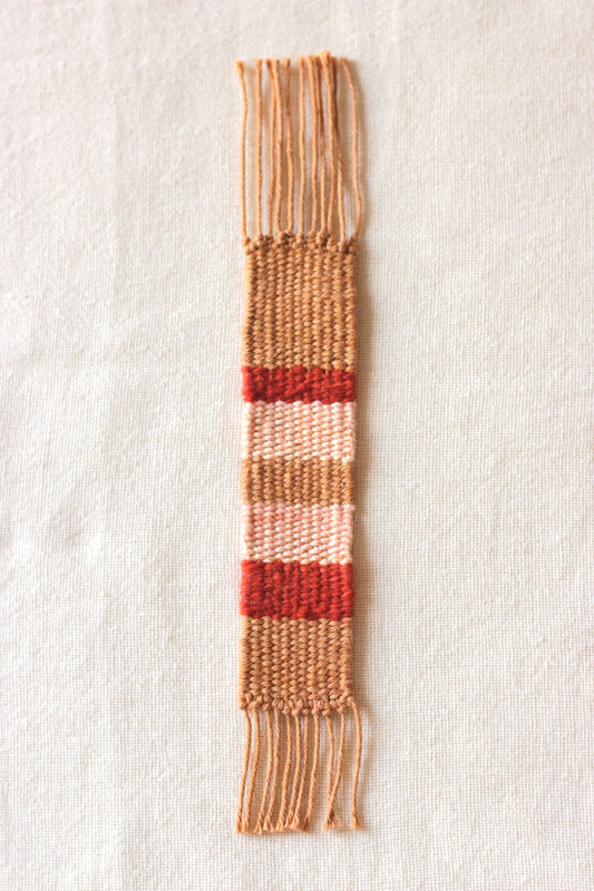 Handwoven Bookmark - Cutch & Indian Madder