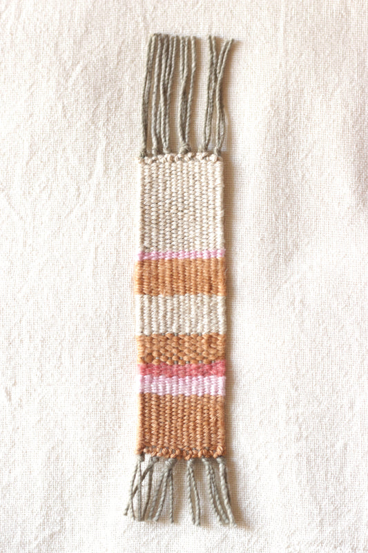 Handwoven Bookmark - Sappan Wood & Cutch