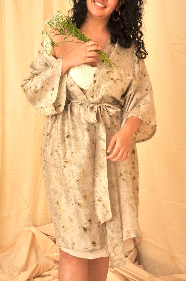 Luna Mulberry Silk Kimono Robe