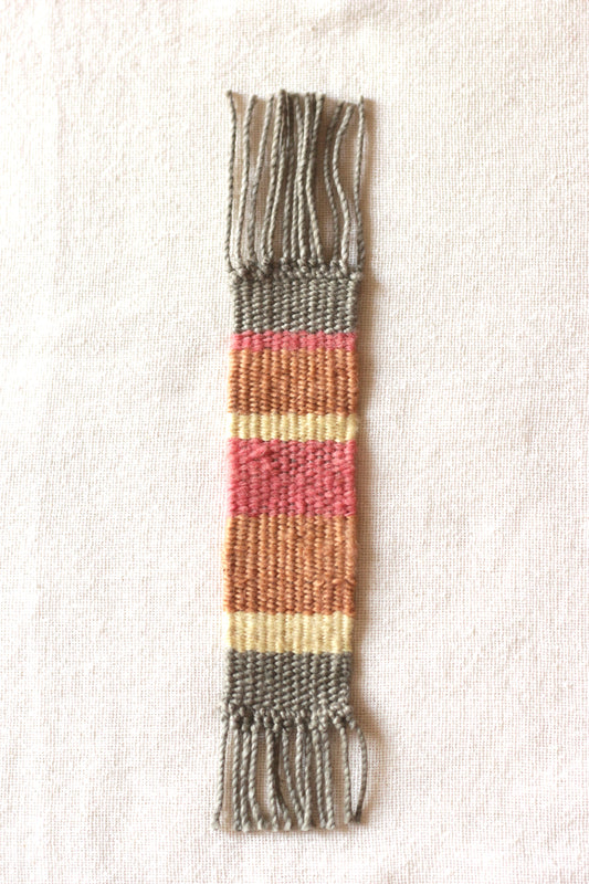 Handwoven Bookmark - Cutch & Sappan Wood
