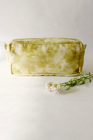 Naturally dyed canvas toiletry box pouch