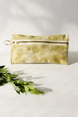 Naturally dyed canvas pencil pouch