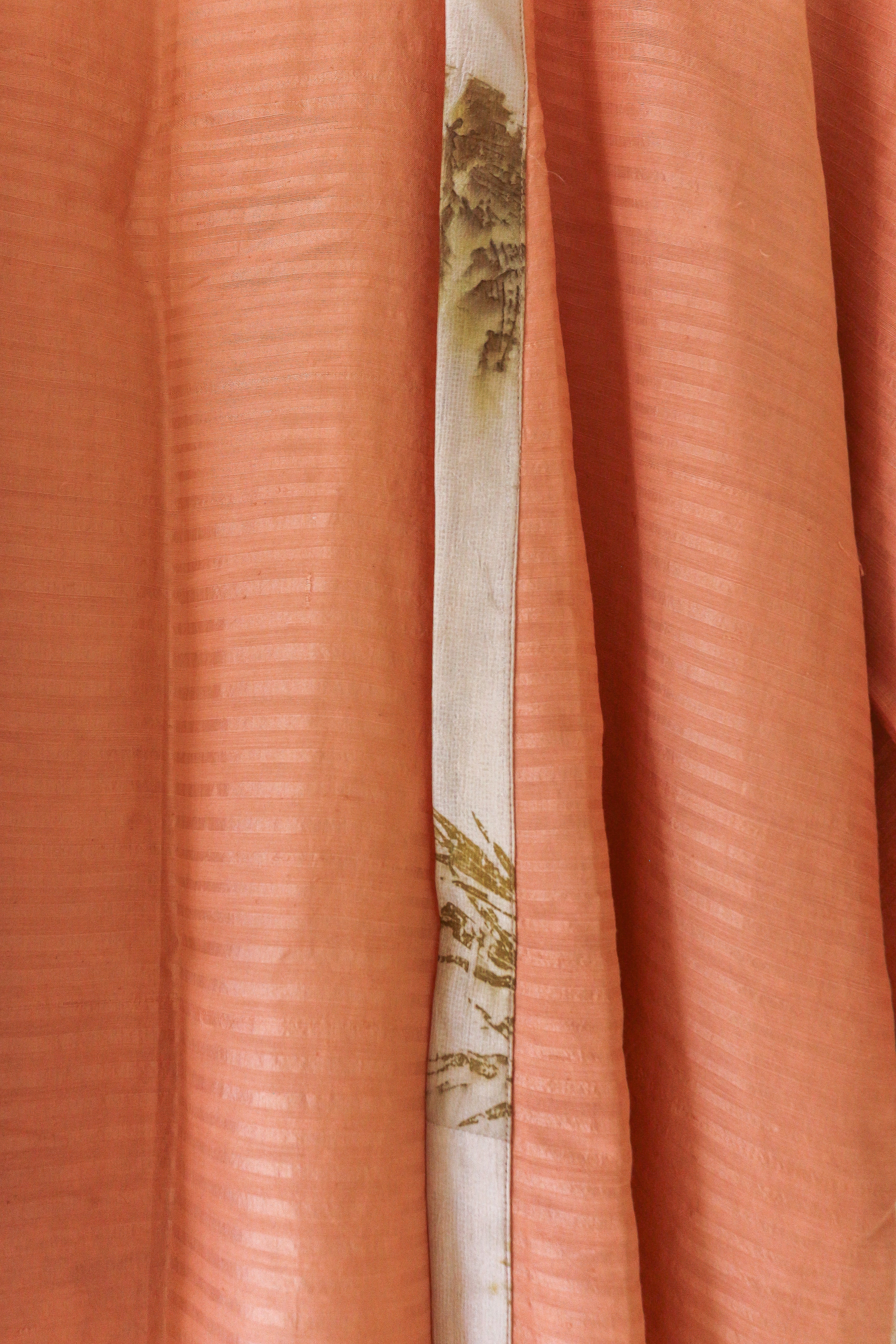 Naturally dyed handwoven cotton silk kimono
