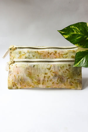 Floral Double Zip Pouch