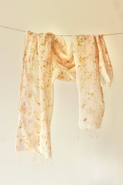 Floral Cotton & Silk Scarf